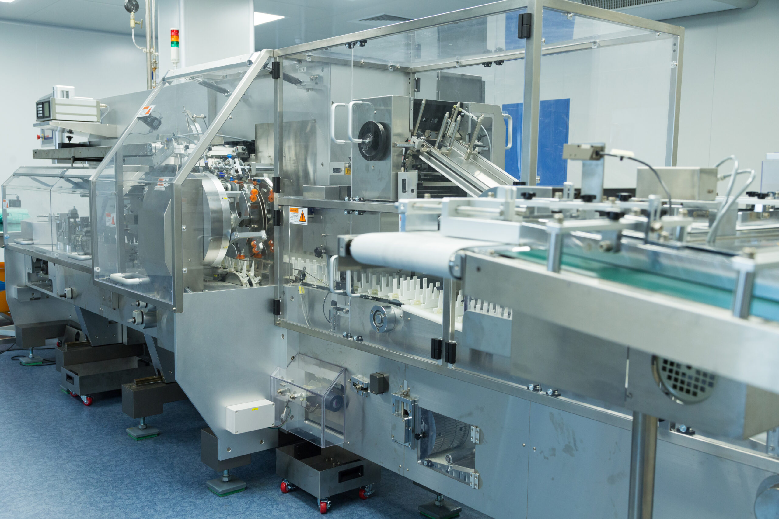Photo production, clean room with stainless steel hardware